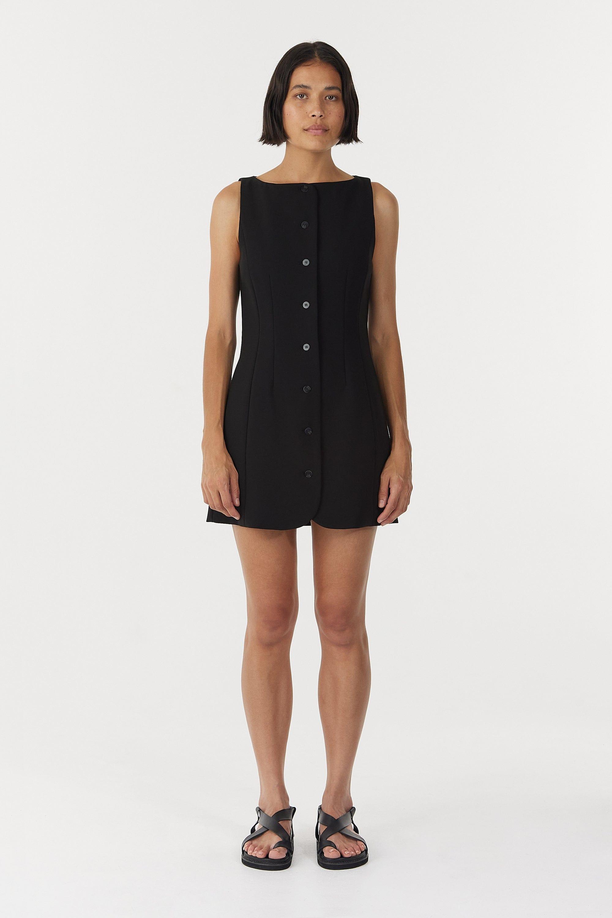SKYLINE TAILORED MINI DRESS | BLACK SKYLINE TAILORED MINI DRESS | BLACK