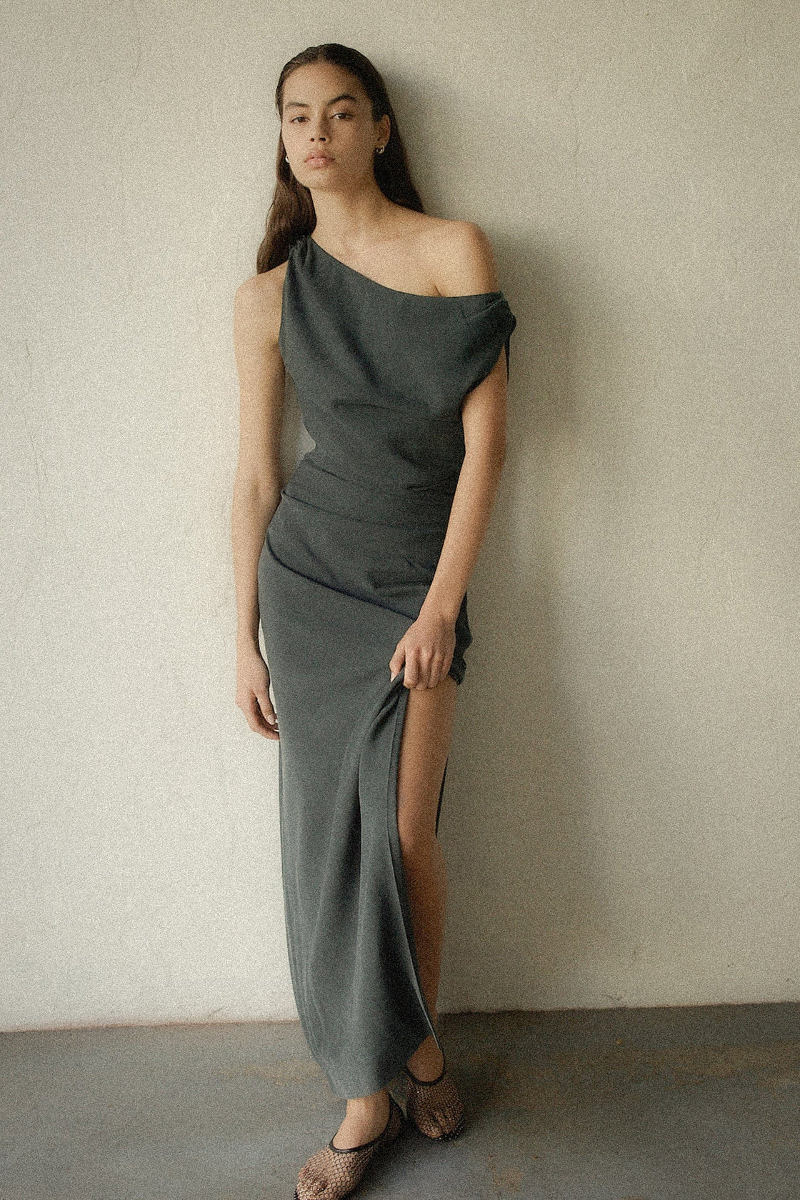 Catwalk Side Bias Bi-Layered Dress