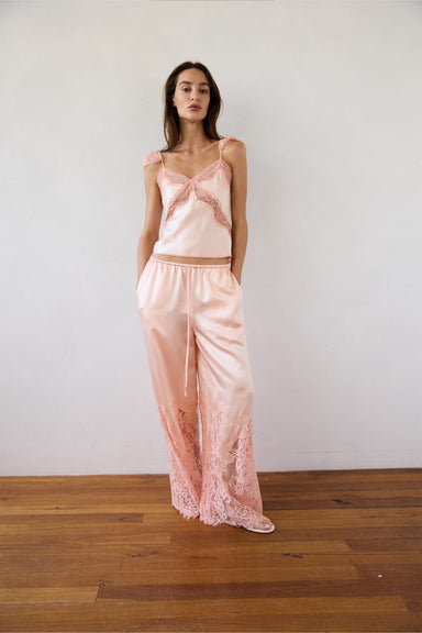 ADORE LACE HEM PANT | PEONY - THIRD FORM