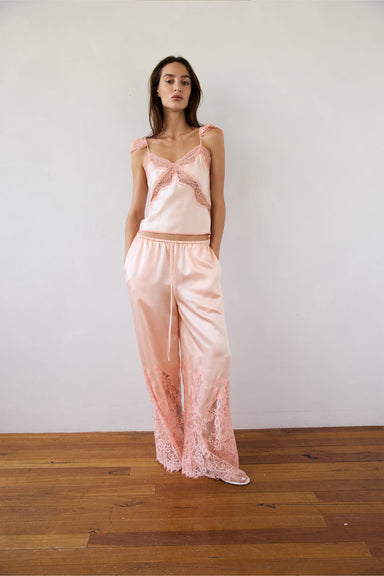 THIRD FORM ADORE LACE HEM PANT | PEONY
