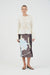 ALLURE GATHERED LONG SLEEVE TOP | BABY'S BREATH - THIRD FORM