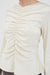 ALLURE GATHERED LONG SLEEVE TOP | BABY'S BREATH - THIRD FORM