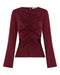 THIRD FORM ALLURE GATHERED LONG SLEEVE TOP | CABERNET