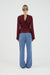 THIRD FORM ALLURE GATHERED LONG SLEEVE TOP | CABERNET