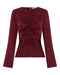 THIRD FORM ALLURE GATHERED LONG SLEEVE TOP | CABERNET