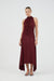 ALLURE GATHERED TANK DRESS | CABERNET - THIRD FORM