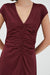 ALLURE GATHERED TEE DRESS | CABERNET - THIRD FORM