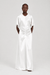 THIRD FORM ANCHORED FLOOR LENGTH DRESS | POWDER WHITE