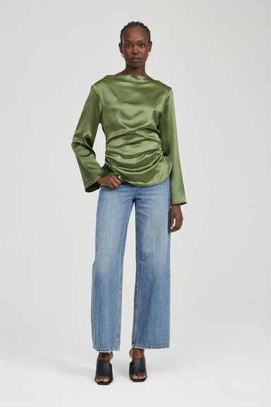 THIRD FORM ANCHORED WIDE NECK TOP | OLIVE