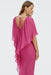 Arrival Frilled Maxi Dress | Magenta - THIRD FORM