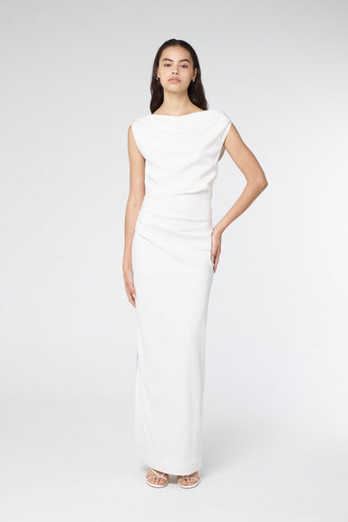 ATHENA OFF SHOULDER MAXI DRESS | CLOUD - THIRD FORM