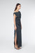 ATHENA OFF SHOULDER MAXI DRESS | INK - THIRD FORM