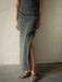 ATHENA OFF SHOULDER MAXI DRESS | INK - THIRD FORM