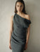 ATHENA OFF SHOULDER MAXI DRESS | INK - THIRD FORM