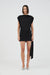 AURA DRAPED MINI DRESS | BLACK - THIRD FORM