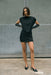 AURA DRAPED MINI DRESS | BLACK - THIRD FORM