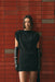 AURA DRAPED MINI DRESS | BLACK - THIRD FORM