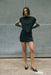 THIRD FORM AURA DRAPED MINI DRESS | BLACK