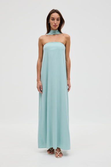 BIA STRAPLESS MAXI DRESS | SEA SPRAY - THIRD FORM