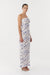 BLUE BELL BIAS STRAPLESS DRESS | FLORAL - THIRD FORM