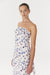 BLUE BELL BIAS STRAPLESS DRESS | FLORAL - THIRD FORM