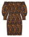 THIRD FORM BLUR OUT OFF SHOULDER DRESS | ORANGE BLUR