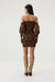 THIRD FORM BLUR OUT OFF SHOULDER DRESS | ORANGE BLUR