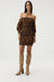 THIRD FORM BLUR OUT OFF SHOULDER DRESS | ORANGE BLUR