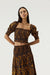 THIRD FORM BLUR OUT OFF SHOULDER TOP | ORANGE BLUR