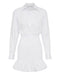 THIRD FORM BLUR OUT SHIRRED SHIRT DRESS | WHITE