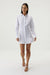 THIRD FORM BLUR OUT SHIRRED SHIRT DRESS | WHITE