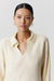 THIRD FORM BOUCLE COLLARED KNIT | CREAM