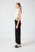 CASCADE CUTOUT JERSEY DRESS | CREAM/BLACK - THIRD FORM