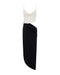 CASCADE DRAPE JERSEY DRESS | CREAM/BLACK - THIRD FORM