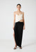 CASCADE DRAPE JERSEY DRESS | CREAM/BLACK - THIRD FORM