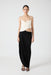 CASCADE DRAPE JERSEY DRESS | CREAM/BLACK - THIRD FORM