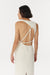CHROME VISION OPEN BACK DRESS | CREAM - THIRD FORM
