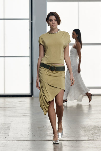 CRAVE DRAPE SKIRT | FIG - THIRD FORM