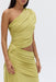 CRAVE ROUCHED FLOOR LENGTH DRESS | FIG - THIRD FORM
