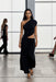 CRAVE ROUCHED FLOOR LENGTH DRESS | GRAPHITE - THIRD FORM