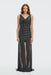 THIRD FORM Crossing Cowl Floor Length Dress | Black Polka