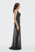 THIRD FORM Crossing Cowl Floor Length Dress | Black Polka