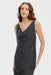 THIRD FORM Crossing Cowl Floor Length Dress | Black Polka
