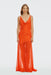 THIRD FORM Crossing Cowl Floor Length Dress| Poppy Polka