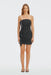 THIRD FORM Crossing Gather Mini Dress | Black Polka