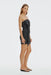 THIRD FORM Crossing Gather Mini Dress | Black Polka