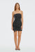 THIRD FORM Crossing Gather Mini Dress | Black Polka