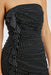 THIRD FORM Crossing Gather Mini Dress | Black Polka