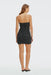 THIRD FORM Crossing Gather Mini Dress | Black Polka
