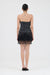 THIRD FORM Crossing Strapless Top | Black Polka
